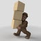 3D Cartoon Delivery Driver