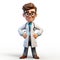 3d cartoon doctor character