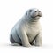 3d Cartoon Elephant Seal Render On White Background