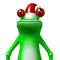 3D cartoon frog - Christmas card