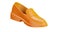 A 3D cartoon icon or emblem of a chunky loafer or shoe