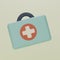 3D Cartoon Low Poly Medical Bag Icon