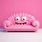 3d Cartoon Monster Sofa On Pink Background