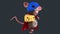 3D cartoon mouse (with alpha channel included