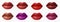 3D cartoon style. beautiful lips in various colourful.