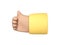 3D cartoon thumb up icon. Hand gesture of like, ok, good, success or approve. Vector 3d Illustration