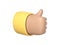 3D cartoon thumb up icon. Hand gesture of like, ok, good, success or approve. Vector 3d Illustration