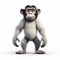 3d Cel Shaded Monkey Model For Photorealistic Renderings