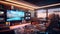 3D CG rendering of Computer generated image of gaming room with tv