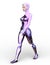 3D CG rendering of cyber woman