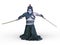 3D CG rendering of Kabuki acter