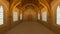 3D CG rendering of the palace corridor