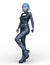 3D CG rendering of super woman