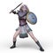 3D CG rendering of warrior