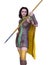 3D CG rendering of warrior woman