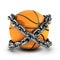 3d Chained basketball