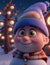 3D character of an adorable and charming snowman in winter. Generative AI