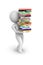 3D character carries books for business training