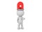 3D Character with emergency light above his head