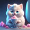 3d character Fluffy cats