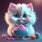 3d character Fluffy cats