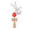 3D Character handstanding on kendama toy