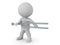 3D Character holding tunning fork as a weapon