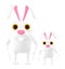 3d character , rabbit child and parent