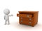 3D Character showing opened dresser