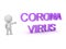 3D Character showing text saying Corona Virus