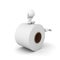 3D Character stressed out sitting on toilet paper