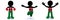 3d character textured with flag of Kenya