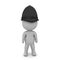 3D Character wearing english police hat