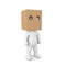 3D Character wearing a paper bag over his head