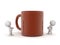 3D Characters and Large Coffee Cup