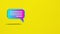 3D chat bubble animated video with multicolor gradient