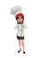 3d chef with shocking pose.