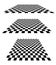 3d chessboard, checkerboard pattern in perspective. Checkered, chequered checks planes vanishing, diminishing into horizon