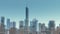 3D Chicago city skyline architectural background