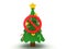 3D Christmas tree with forbidden sign over it