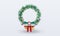 3d christmas wreath Mexico flag rendering front view