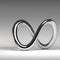 3D chrome abstract infinity sign