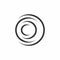 3d circle curves logo vector