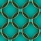 3d circles luxury seamless pattern. Tiled circles Deco turquoise background. Repeat round shapes vector backdrop. Beautiful