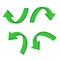 3d circular green arrow