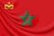 3D Civil Ensign of the Morocco.