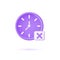 3d Clock icon and cross sign. Time-keeping and measurement of time. Time period concept. Can be used for many purposes.