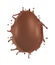3d close-up rendering of melting chocolate egg isolated on white background.