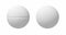 3d close-up rendering of white ping pong balls on white background.