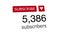 3D close up of Social media subscribers counter on the website.